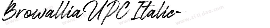 BrowalliaUPC Italic字体转换